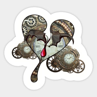 Steampunk heart with clocks and gears Sticker